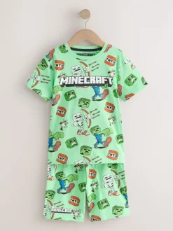 Next Noir/vert/pierre - Pyjama court Minecraft 100% coton 3 (3-16ans) Best