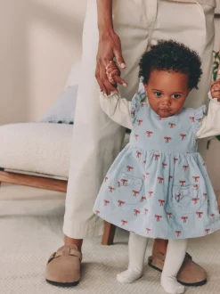 Next - Ensemble body et collants à manches longues en velours côtelé pour bébé (0mois-2ans) Nœud bleu Sale