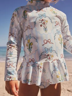 Next Nœud bleu/blanc - Ensemble de natation Sunsafe (3mths-7yrs) Sale