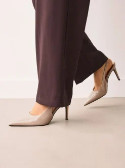 Next Nude - Chaussures à talons Forever Comfort® à bout pointu et à bride arrière Clearance