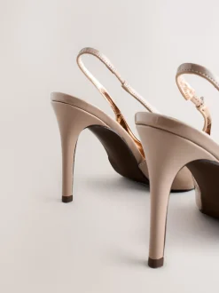 Next Nude - Chaussures à talons Forever Comfort® à bout pointu et à bride arrière Clearance