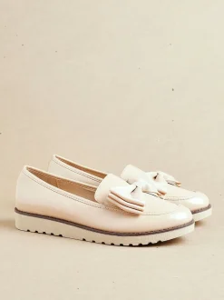 Linzi Nude - Mocassins à plateforme Cathy avec grand arc Outlet