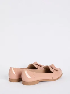Friends Like These Nude - Mocassins Comfort nœud en cuir verni Discount