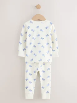 Next - Lot de 3 pyjamas Snuggle (9mois-12ans) Nœuds bleus New