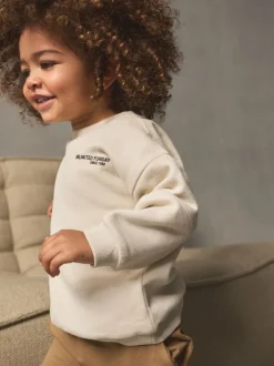 Next Off White écru - Ensemble sweat-shirt utilitaire et jogging super fin (3mths-7yrs) Sale