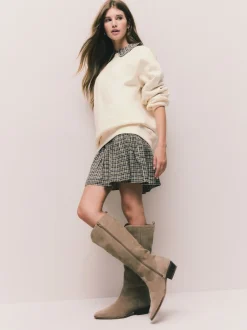 Next Off White écru - Sweat-shirt épais décontracté à Col rond Outlet