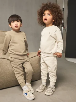Next Off White/ciment - Ensemble sweat-shirt et jogging, lot de 2 (3mois-7ans)