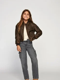 ONLY KIDS Gris Ample Cargos Jeans avec taille ajustable Discount