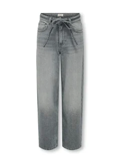 ONLY KIDS Jean droit gris Gianna Ceinturée Online