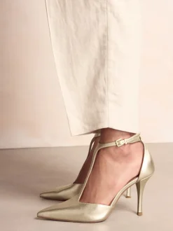 Next Or - Chaussures à talons en cuir à bout pointu