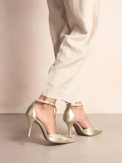 Next Or - Chaussures à talons en cuir à bout pointu