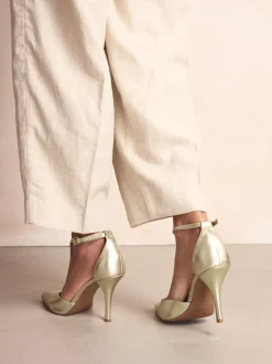 Next Or - Chaussures à talons en cuir à bout pointu