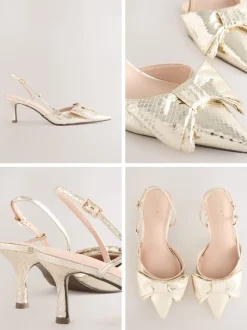 Next Or - Chaussures à talons Forever Comfort® à bout pointu et bride arrière Outlet