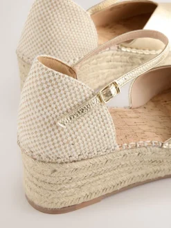 Next Or - Espadrilles à plateforme fermée et à bout compensé Sale