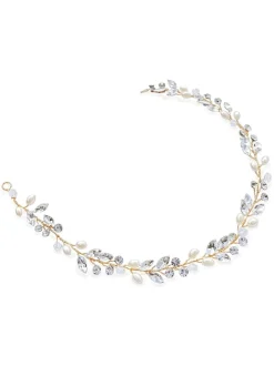 Ivory & Co Or - Ivoire & Co Bohème Vigne à cheveux cristaux et perles Sale