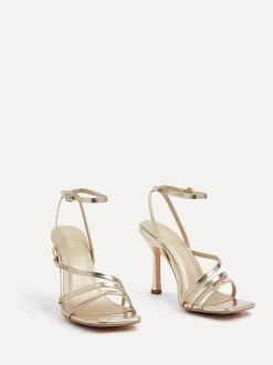 Linzi - Sandales à talons à lanières Scarlett avec sangle de cheville Or