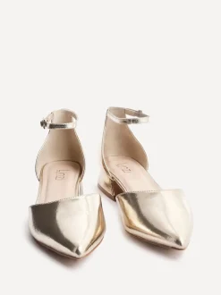 Linzi Or - talons larges Dolly à petit talon Clearance