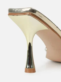 Simmi London Or - Mules à talons milieu en diamant blush Online