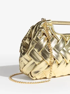 Lipsy Or - Pochette à poignée tissée Sale