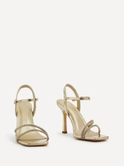 Linzi Or - Talon à lanières Hypnomerisise orné de diamants Clearance