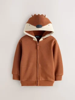 Next - Sweat à capuche zippé (3mths-7yrs) Orange Outlet