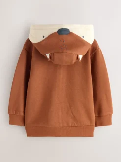 Next - Sweat à capuche zippé (3mths-7yrs) Orange Outlet