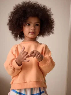 Next - Sweat à col ras du cou (3mths-7yrs) Orange New