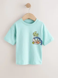 Next - Lot de 3 t-shirts graphiques à manches courtes (3mois7ans) Orange motif safari Clearance