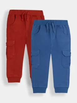 Jojo Maman Bébé Orange rouille et bleu royal - Lot Cargos % Cotton Survêtement 100 2 Sale