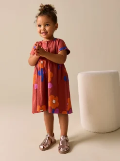 Next Orange rétro - Robe en jersey (3mois à7ans) Sale