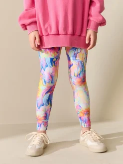 Next - Leggings (3-16ans) Orange/bleu fleuri Online