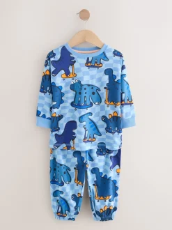 Next - Lot de 3 pyjamas oversize (9mois-10ans) Orange/Dinosaur marine Hot