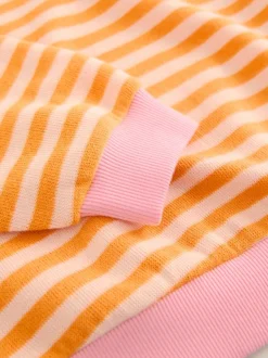 Next - Sweat-shirt oversize côtelé confortable (9mois-16ans) Orange/rose Discount