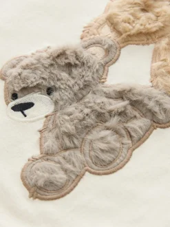 Next Ours Aspen écru/marron - Ensemble pyjama sweat-shirt avec bas tissé (9mois10ans) Best