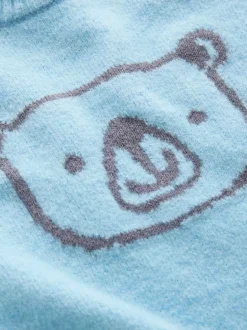 Next - Personnage Pull Col rond en maille (3mois-7ans) Ours bleu Discount
