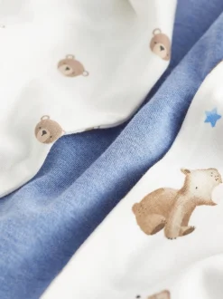 Next Ours bleu clair - Lot de 3 pyjamas Snuggle (9mois-6ans) Hot