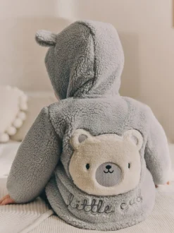 Next Ours gris - Cosy Borg Veste Bébé en laine polaire Outlet