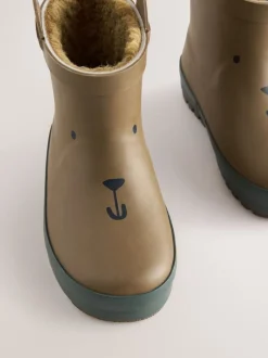 Next - Bottines en caoutchouc avec doublure chaude ours marron Discount