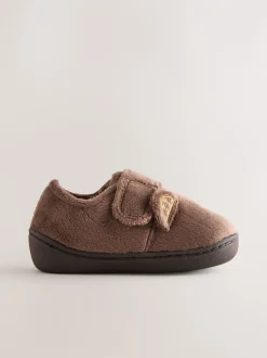 Next - Chaussons Cupsole doublés chauds ours marron Sale