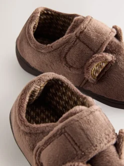 Next - Chaussons Cupsole doublés chauds ours marron Sale