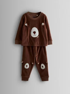 Jojo Maman Bébé ours marron - Pyjama en jersey douillet New