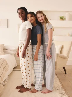 Next Ours rayé Bleu/Neutre - Lot de 3Joggings pyjama (3-16ans) Hot