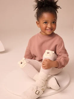 Next Ours rayé écru - Leggings embellis (3mths-7yrs) New