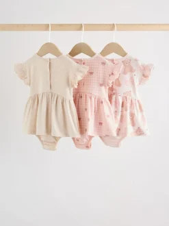 Next Ours rose brodé - Barboteuse Jersey Baby 3 Pack