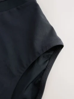 Next Panneau en maille noire - Maillot de bain gainant Tummy à col montant Online