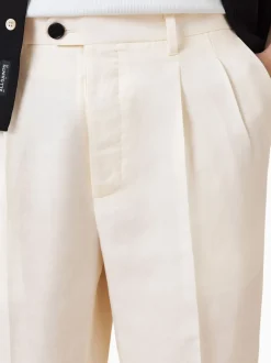 All Saints Pantalon AllSaints Slim Cross Tallis en lin Blend Discount