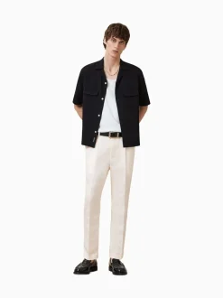 All Saints Pantalon AllSaints Slim Cross Tallis en lin Blend Discount