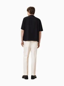 All Saints Pantalon AllSaints Slim Cross Tallis en lin Blend Discount