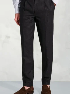 Brook Taverner Pantalon en laine à plis simples