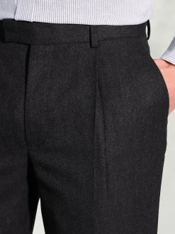 Brook Taverner Pantalon en laine à plis simples